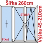 Trojkdl Okna FIX + O + OS (Stulp) - ka 260cm